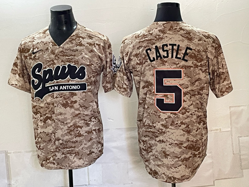 Men San Antonio Spurs #5 Castle camo Nike 2026 NBA Jersey 10190